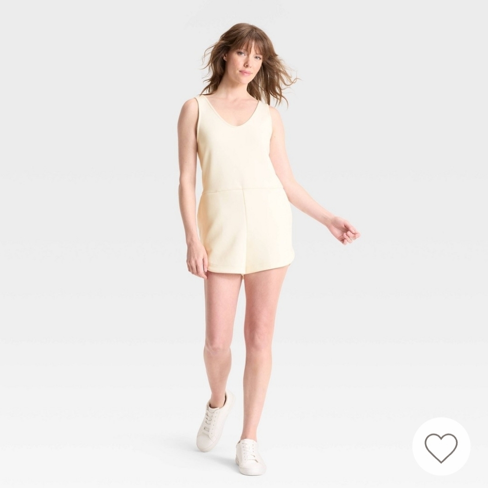 Women's Sandwash Mini Romper, Cream, Size XXL, NWT
